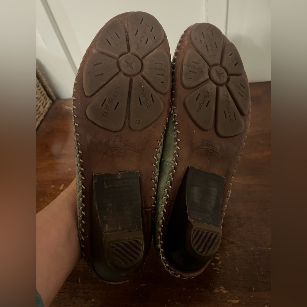 PIKOLINOS Olive Cutout Leather Flats size 42 (US 10) - Picture 5 of 13